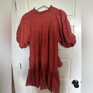 Chic Rust Casual Dress for Women